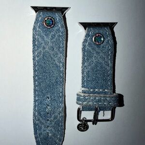 Authentic Upcycled Chanel Denim Skinny Watchband by Spark’l- size 3